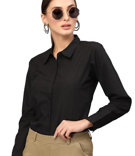 41Vv54VfFUL Style Quotient Women Solid Polycotton Regular Formal Shirt
