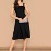 Aahwan Women's Fit And Flare Midi Dress