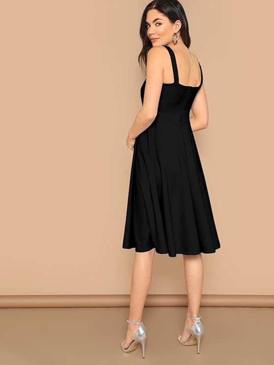Aahwan Women's Fit And Flare Midi Dress