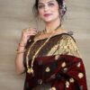 C J Enterprise Women's Pure Soft Kanjivaram Silk Saree For Wedding Banarasi Style Sari With Blouse Piece (Vruksh-50)
