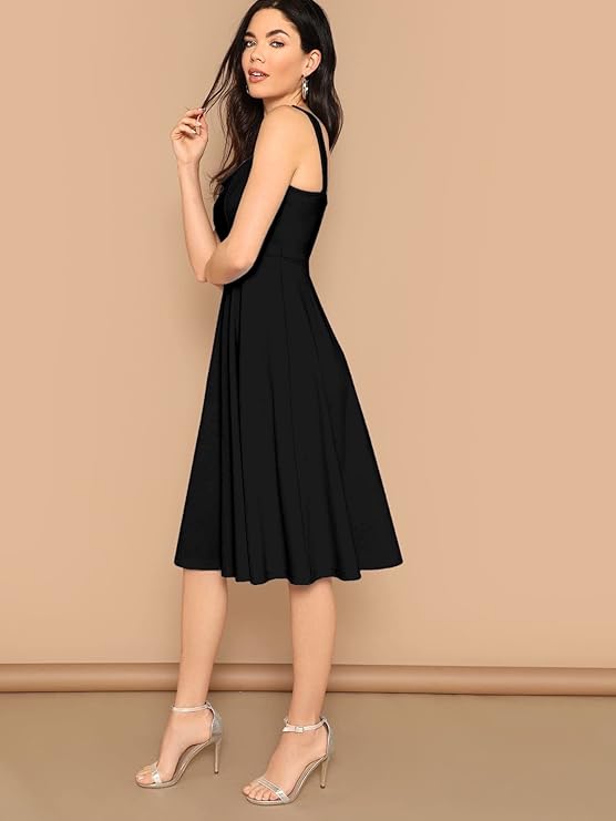 Aahwan Women's Fit And Flare Midi Dress