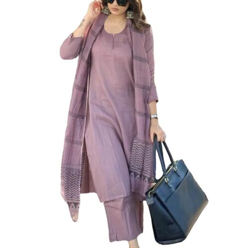 51suEsggRLL._SX679_ ANNI DESIGNER Women's Rayon Blend Solid Straight Kurta with Pant & Dupatta