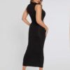 KOTTY Women's Bodycon Solid Midi Dress