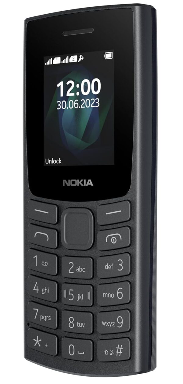 Nokia All-New 105 Single Sim Keypad Phone with Built-in UPI Payments, Long-Lasting Battery, Wireless FM Radio| 1 Year Replacement Guarantee | Charcoal