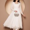 KZA Women’s Georgette Hand Embroidered Flared Anarkali Suit for Women | Full Sleeves Flare Anarkali Dress for Woman | Ethnic Flared Anarkali Kurta for Women