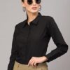 Style Quotient Women Solid Polycotton Regular Formal Shirt