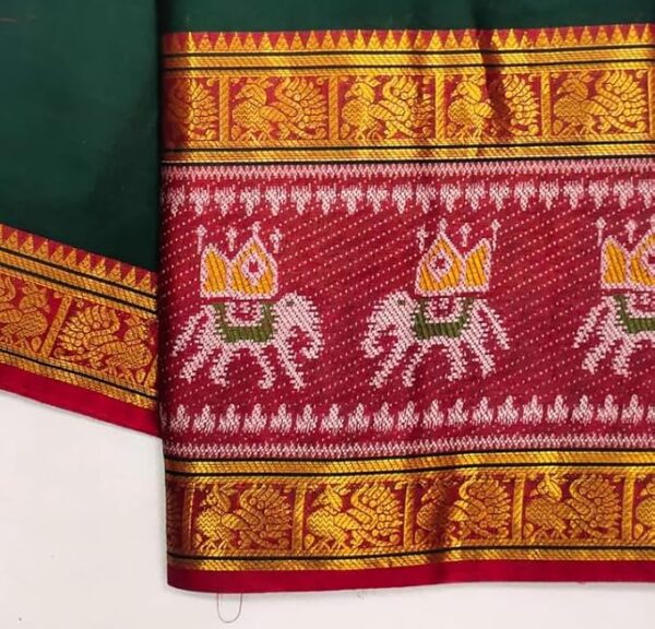 Womens Narayana Pattu Narayanpeth Cotton Silk Saree with unstitched blouse