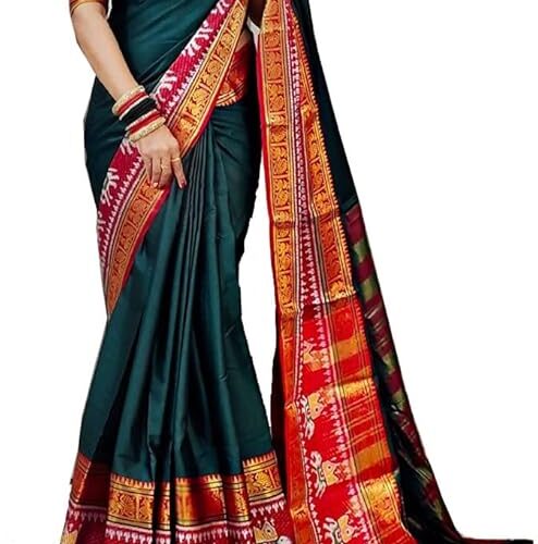 61WNgJo-sJL._SY741_ Womens Narayana Pattu Narayanpeth Cotton Silk Saree with unstitched blouse