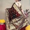 C J Enterprise Women's Pure Soft Kanjivaram Silk Saree For Wedding Banarasi Style Sari With Blouse Piece (Vruksh-50)