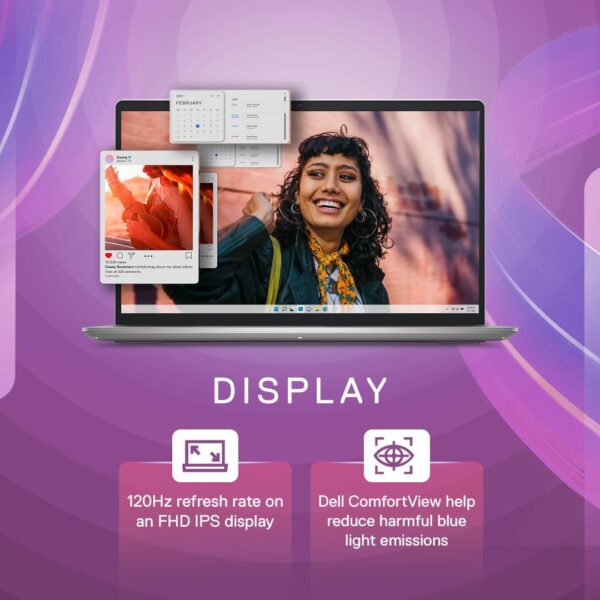 Dell 15 Intel Core i5 13th Gen - 1334U, 16GB DDR4 RAM, 512GB SSD, FHD 15.6"/39.62 cm, Windows 11, MSO'24, Grey, 1.66kg, 120Hz 250 nits Display, 15 Month McAfee, Thin &