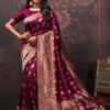Lilots Women's Designer Banarasi Silk Jacquard Designer Saree With Blouse Piece