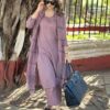 ANNI DESIGNER Women's Rayon Blend Solid Straight Kurta with Pant & Dupatta