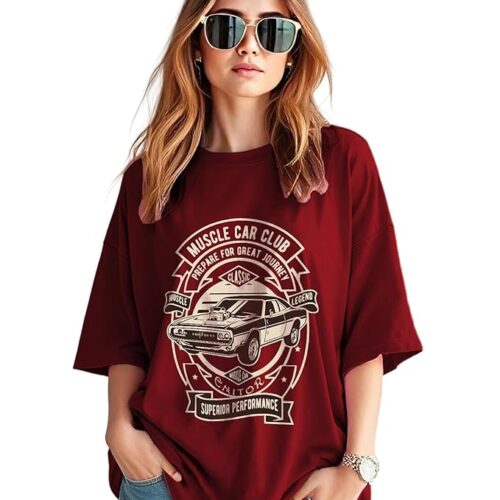 71kSq+PxfkL._SX679_ AUSK Oversized T-Shirts Womens || Printed Tshirt for Women