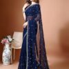 boho'd. Handcrafted with Love Embellished Bollywood Chiffon Sarovwski Work designer Saree