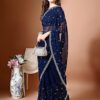 boho'd. Handcrafted with Love Embellished Bollywood Chiffon Sarovwski Work designer Saree