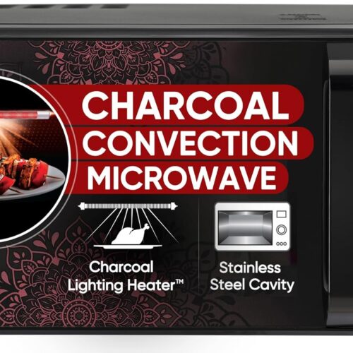 81ZZF3WLAXL._SL1500_ LG 28 L Charcoal Convection Healthy Microwave Oven (MJ2887BIUM, Black, Healthy Heart Recipes, Diet Fry, Pasteurized Milk, 360° Motorised Rotisserie & 10 Years of warranty on Charcoal Heater)