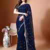 boho'd. Handcrafted with Love Embellished Bollywood Chiffon Sarovwski Work designer Saree
