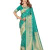 Mehrang Women's Banarasi Silk Kanjivaram Saree For Wedding With Pure Zari Work, Woven Design, With Unstitched Blouse Piece