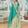 Mehrang Women's Banarasi Silk Kanjivaram Saree For Wedding With Pure Zari Work, Woven Design, With Unstitched Blouse Piece