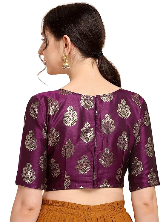 OOMPH! Womens Jacquard Boat Neck Blouse - rbbl184s