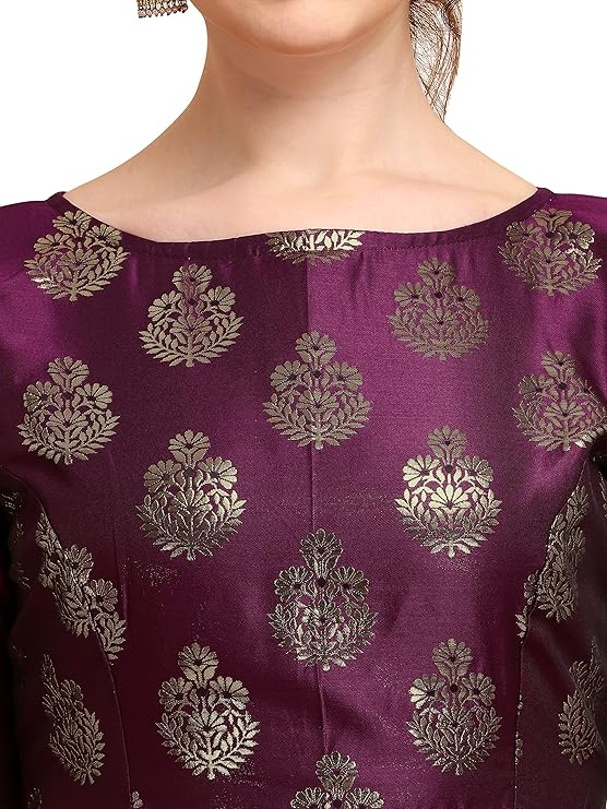 OOMPH! Womens Jacquard Boat Neck Blouse - rbbl184s