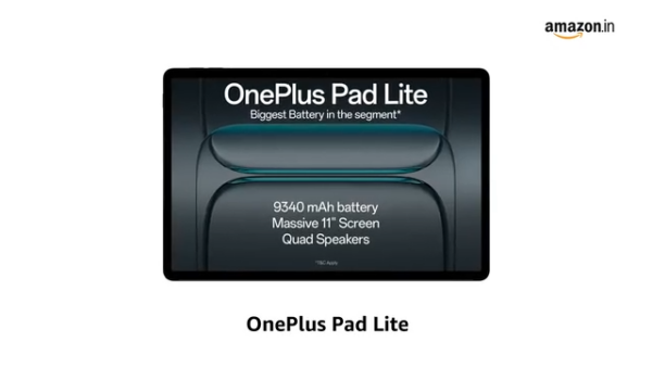 OnePlus Pad Lite with Biggest Battery in Segment 9340 mAh, 11"(27.94 cm) Display with 500 nits Brightness & 11 Hrs of Video Playback, 6GB RAM 128GB Storage, WiFi, Aero Blue