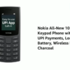 Nokia All-New 105 Single Sim Keypad Phone with Built-in UPI Payments, Long-Lasting Battery, Wireless FM Radio| 1 Year Replacement Guarantee | Charcoal