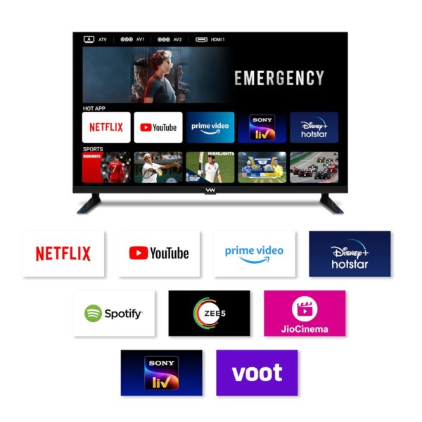 xvcsxv VW 80 cm (32 inches) Frameless Series HD Ready Android Smart LED TV VW32S 3.73.7 out of 5 stars (13.3K)